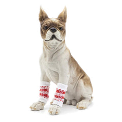 POPETPOP red winter dog leg warmers protect fur and joints in cold weather.