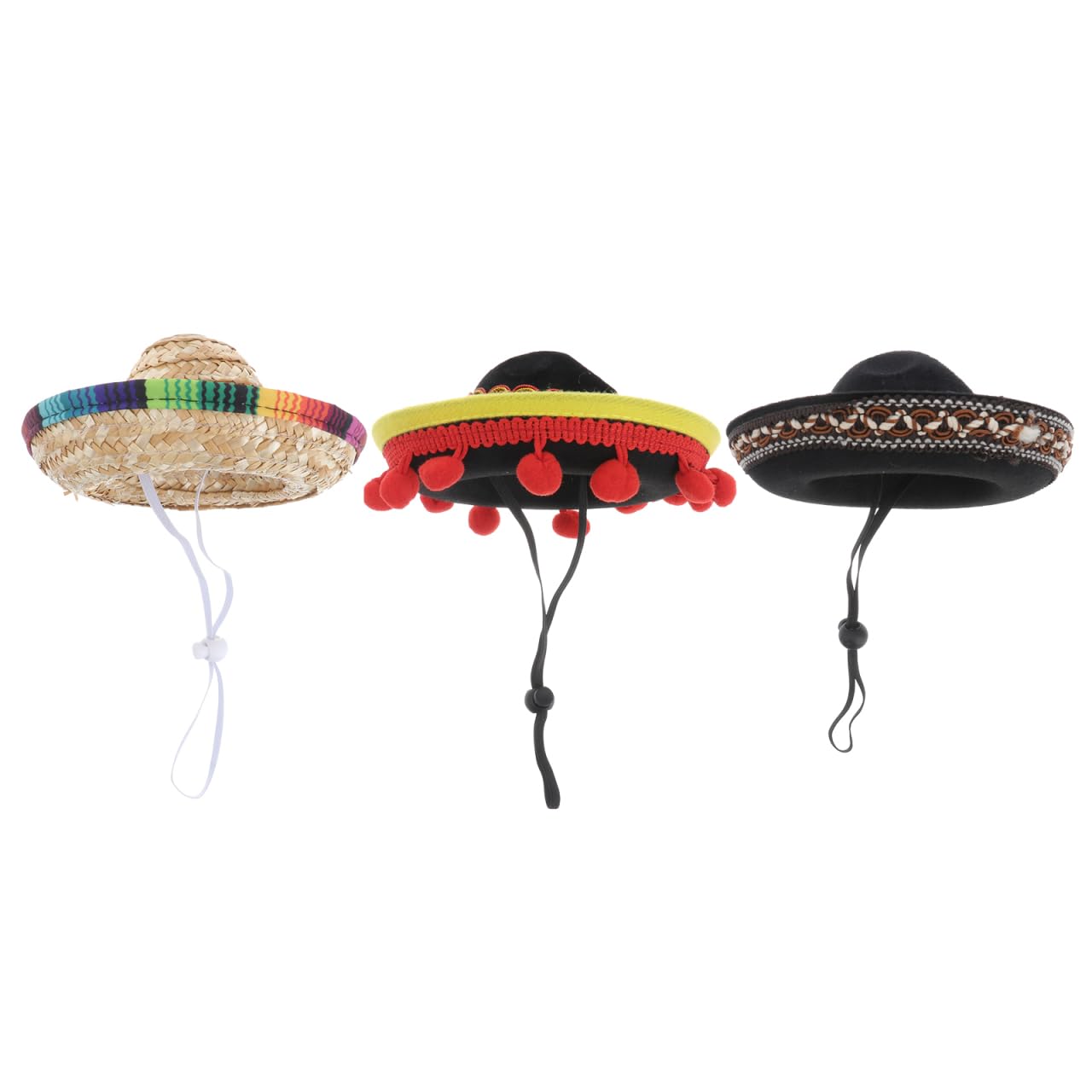 POPETPOP sombrero-hat-pack-featured-multi-pack ready-to-wear for pets.