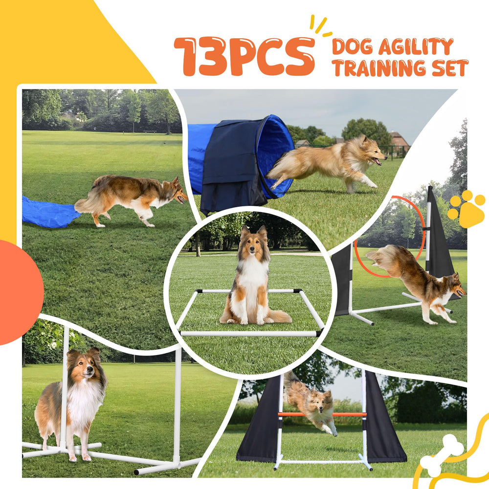 POPMOON agility dog jumps blue adjustable for customizable obstacle courses