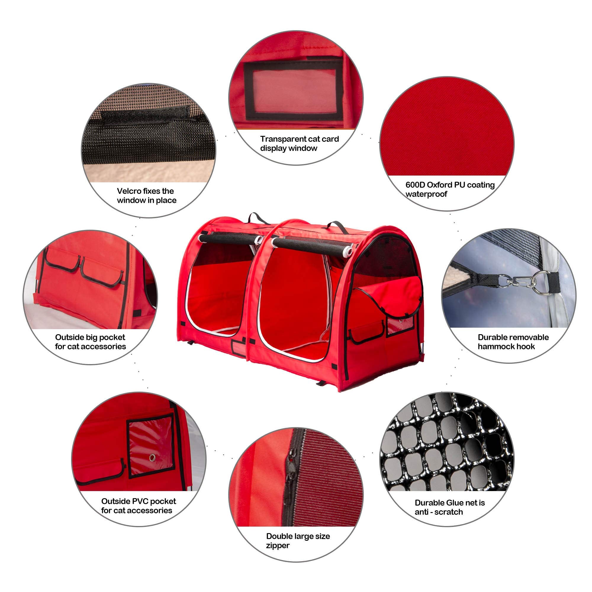 Porayhut Mispace breathable mesh floor ensures airflow and pet comfort.