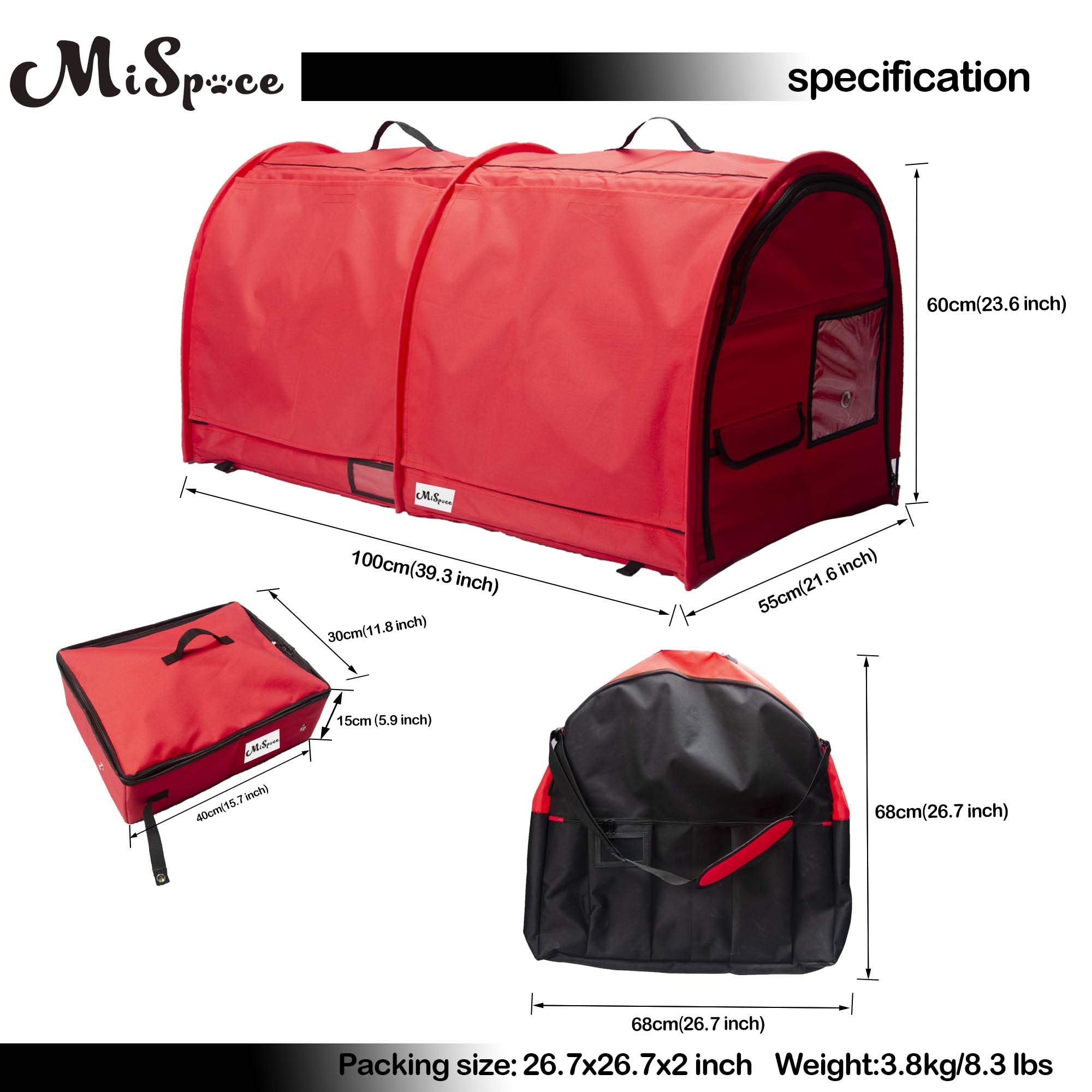 Porayhut Mispace carry bag enables easy shoulder carry for outings.