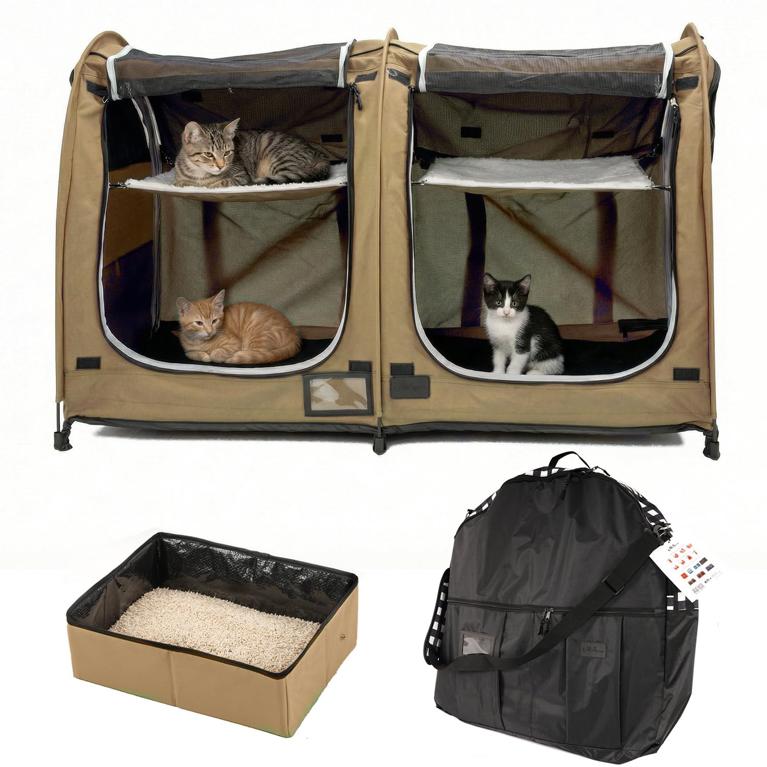 Porayhut Mispace cat condo folded compact for travel.