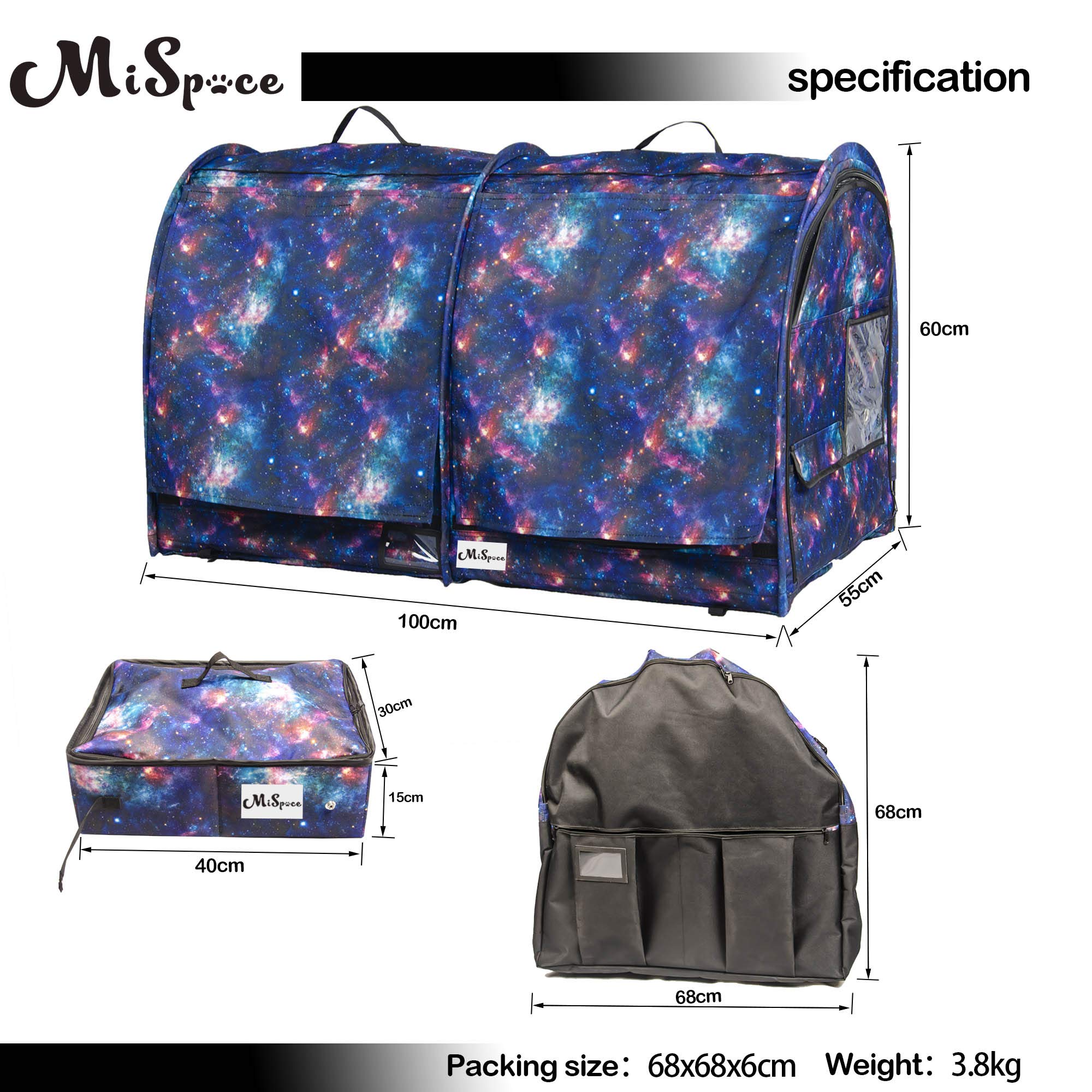 Porayhut Mispace collapsible litter box included for convenient pet care.