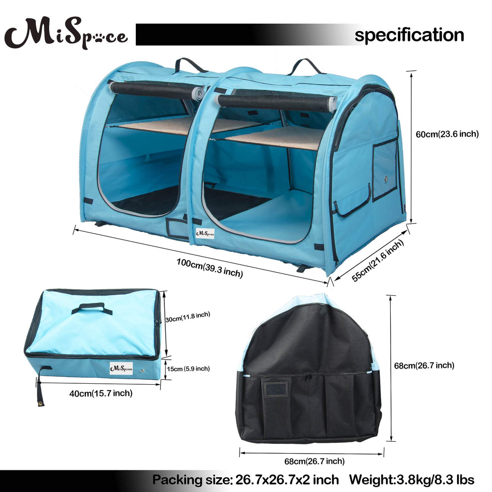 Mispace cat condo dimensions 100 x 55 x 60 cm for comfortable space.