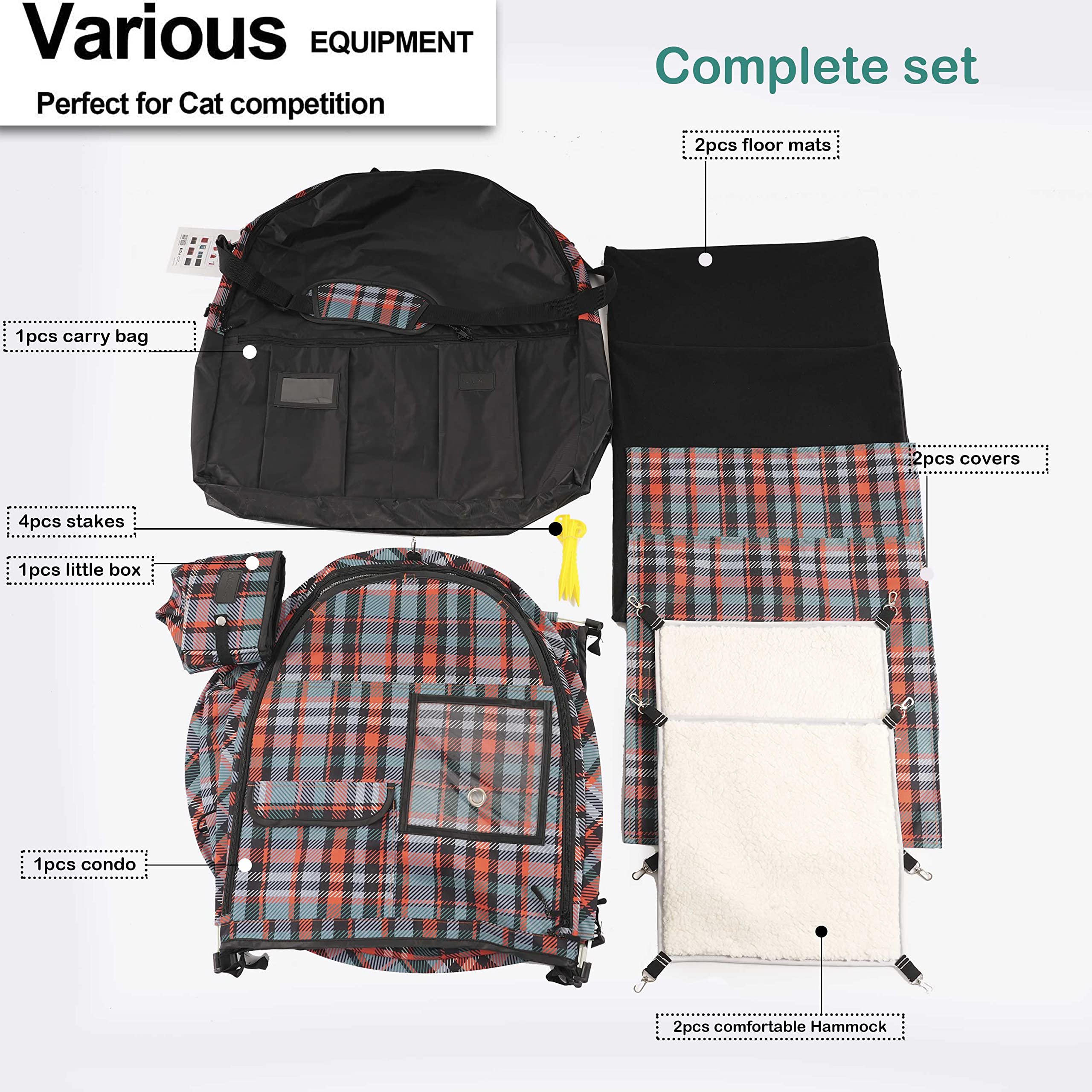 porayhut Mispace cat condo uses thick Oxford fabric for scratch resistance.