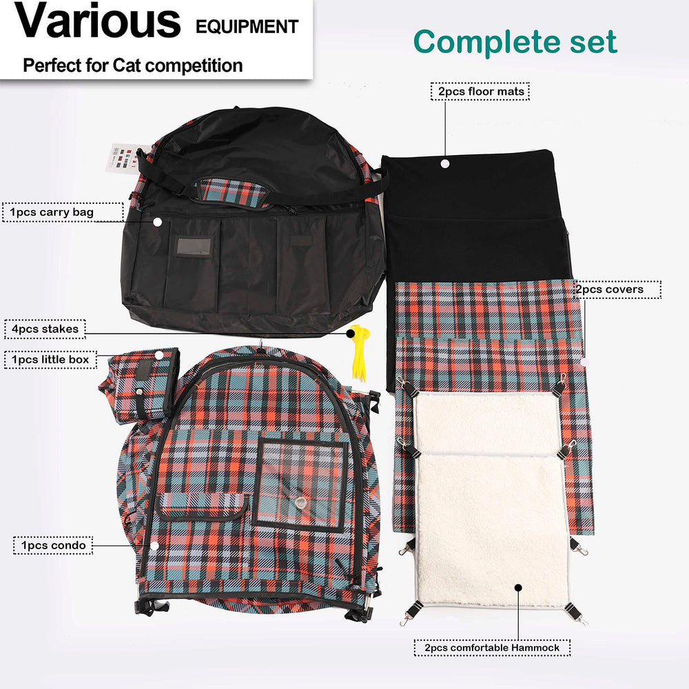 porayhut Mispace cat condo uses thick Oxford fabric for scratch resistance.