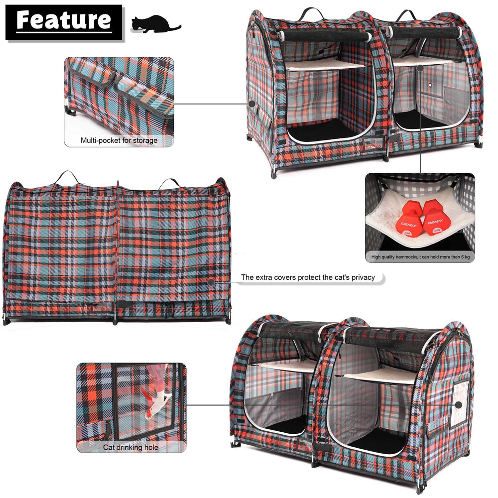 porayhut Mispace measures 100x55x60 cm with portable folding design.