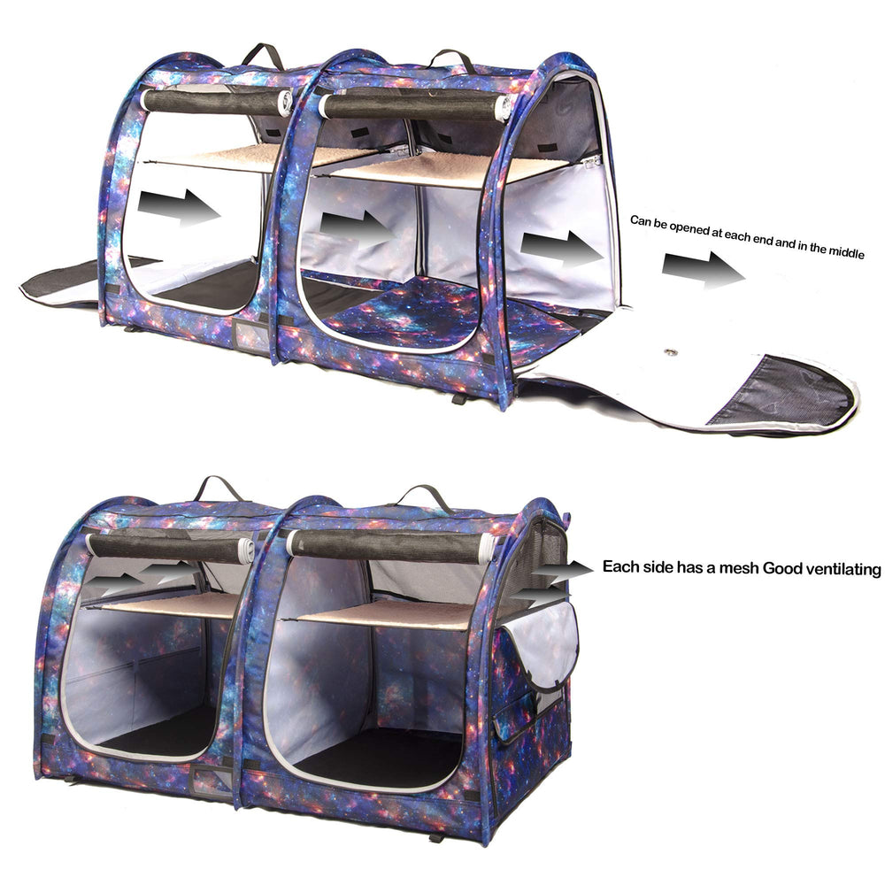 Porayhut Mispace dual hammocks and mats highlight cozy rest areas.