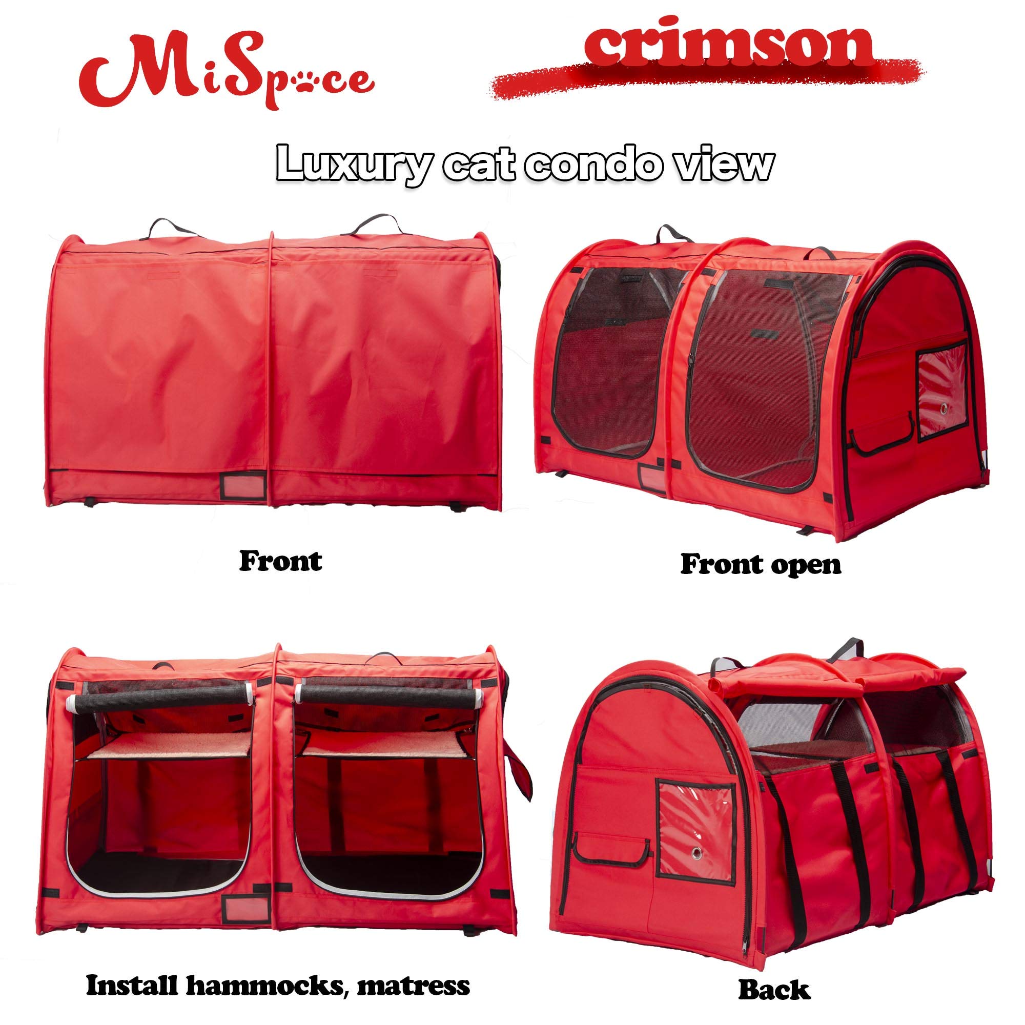 Porayhut Mispace two zipper doors provide convenient access from both ends.
