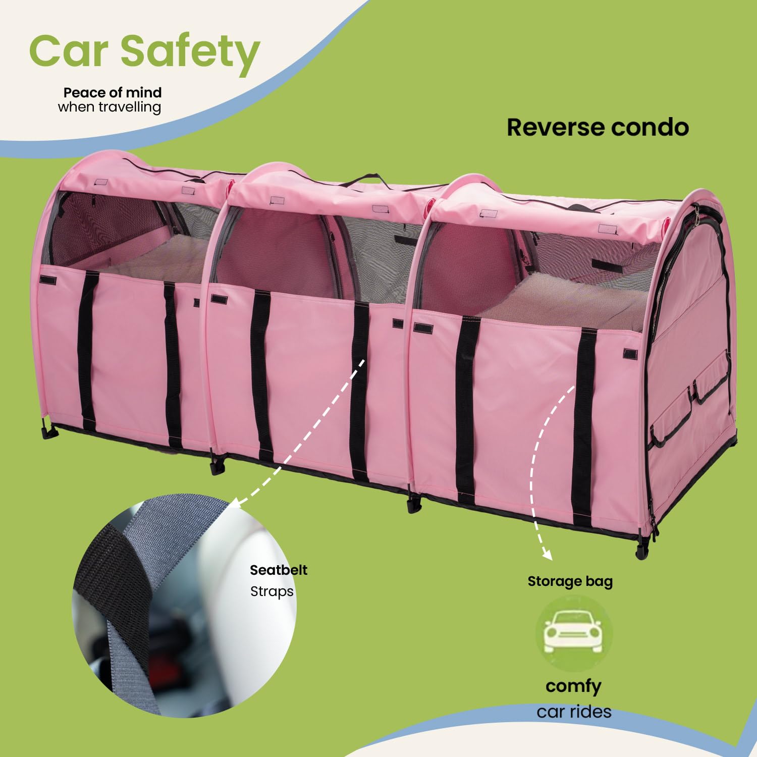Porayhut cat cage doors with zippers ensure secure access during setup and cleanup