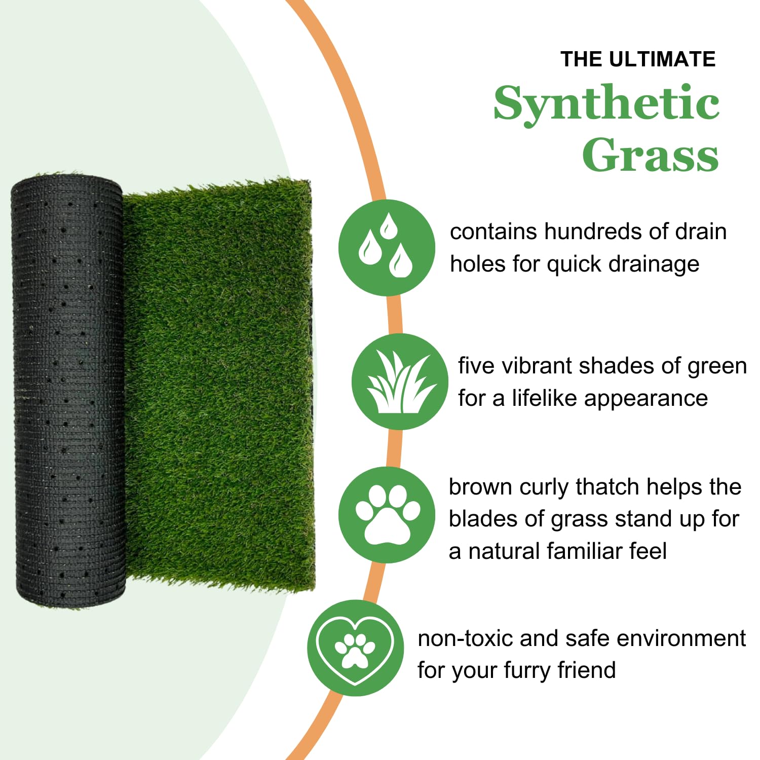Porch Potty 2x2-feet grass area supports versatile use indoors or on patios.