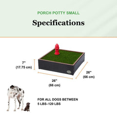 Porch Potty compact durable design fits small spaces for stylish pet care.