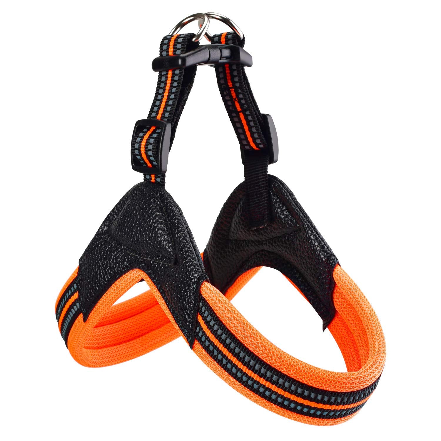 PORDLIE dog harness soft padded breathable top view ensures comfortable daily walks.