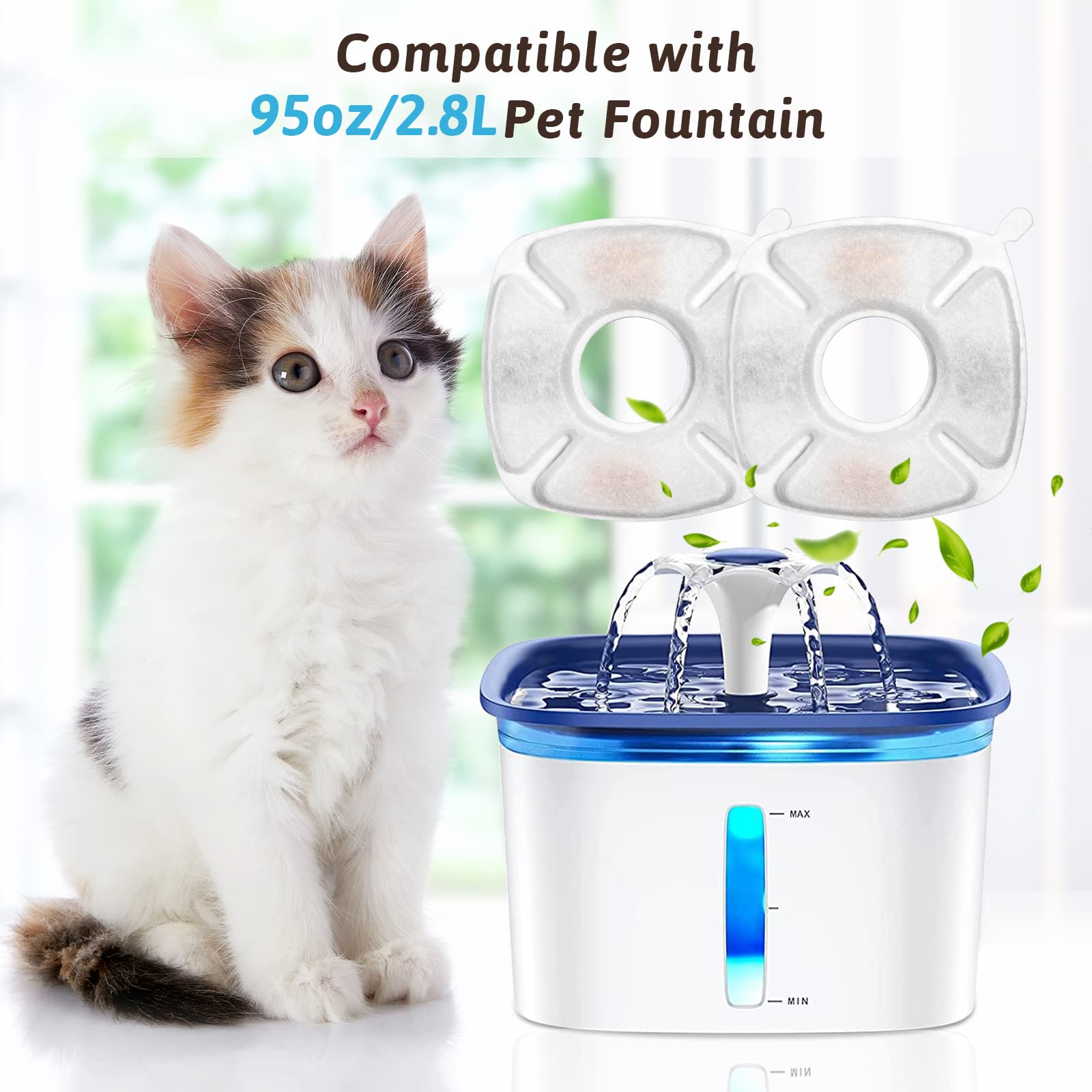 Porens cat fountain triple filtration for hair and impurities