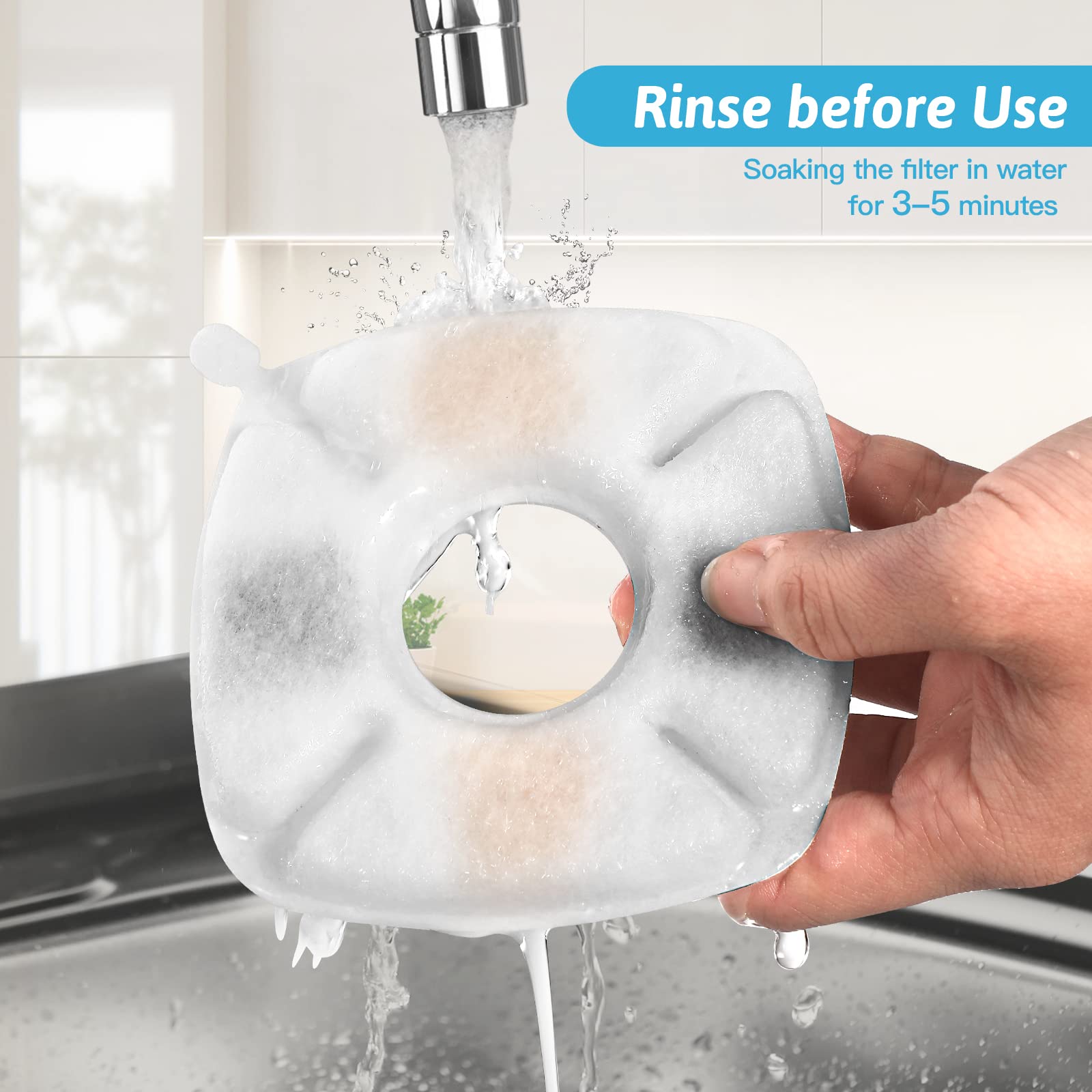 Porens pre-filter sponges trap debris before filtration