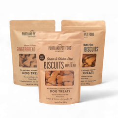 Portland Pet Food Company Apple & Mint treats bag, ideal training reward for dogs.