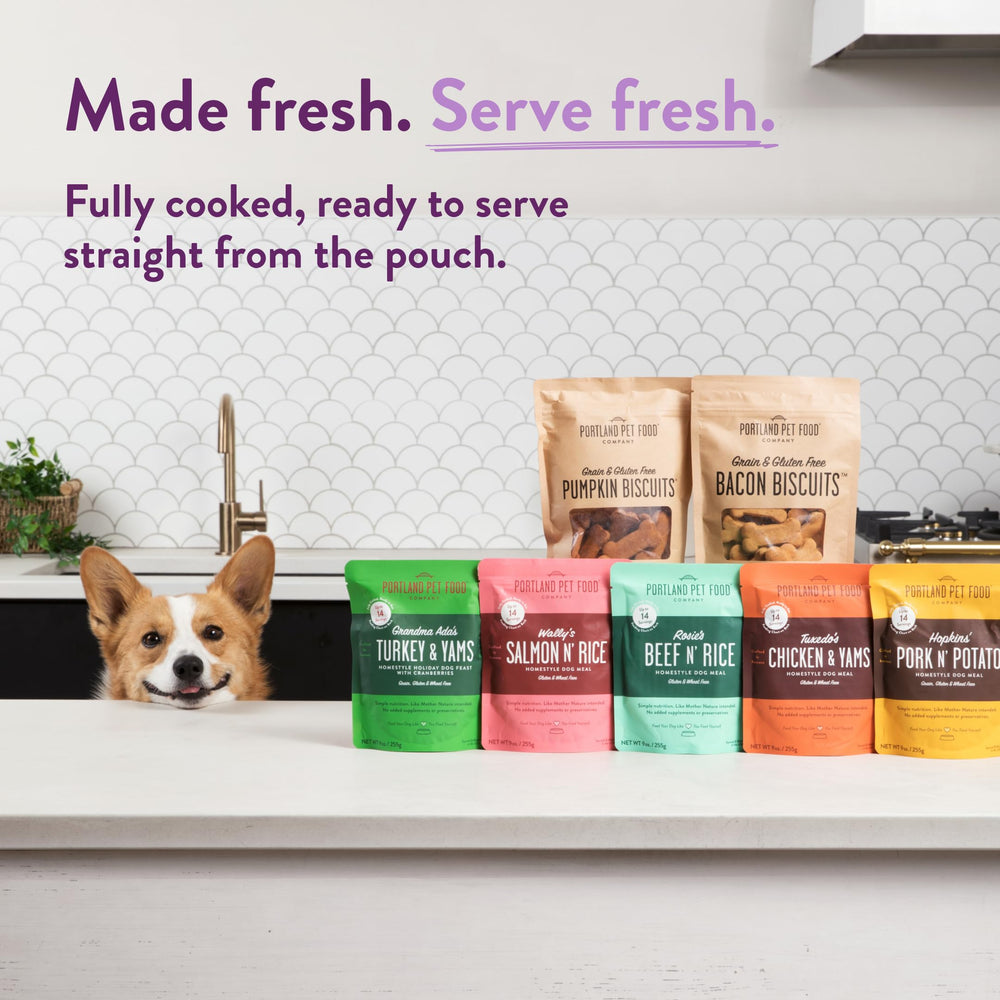 Portland Pet Food Company Winnie's Lamb N' Rice ingredients glance emphasizes gluten-free, limited ingredients.