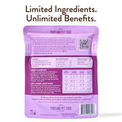 Portland Pet Food Company Winnie's Lamb N' Rice serving shot highlights ready-to-serve meal.