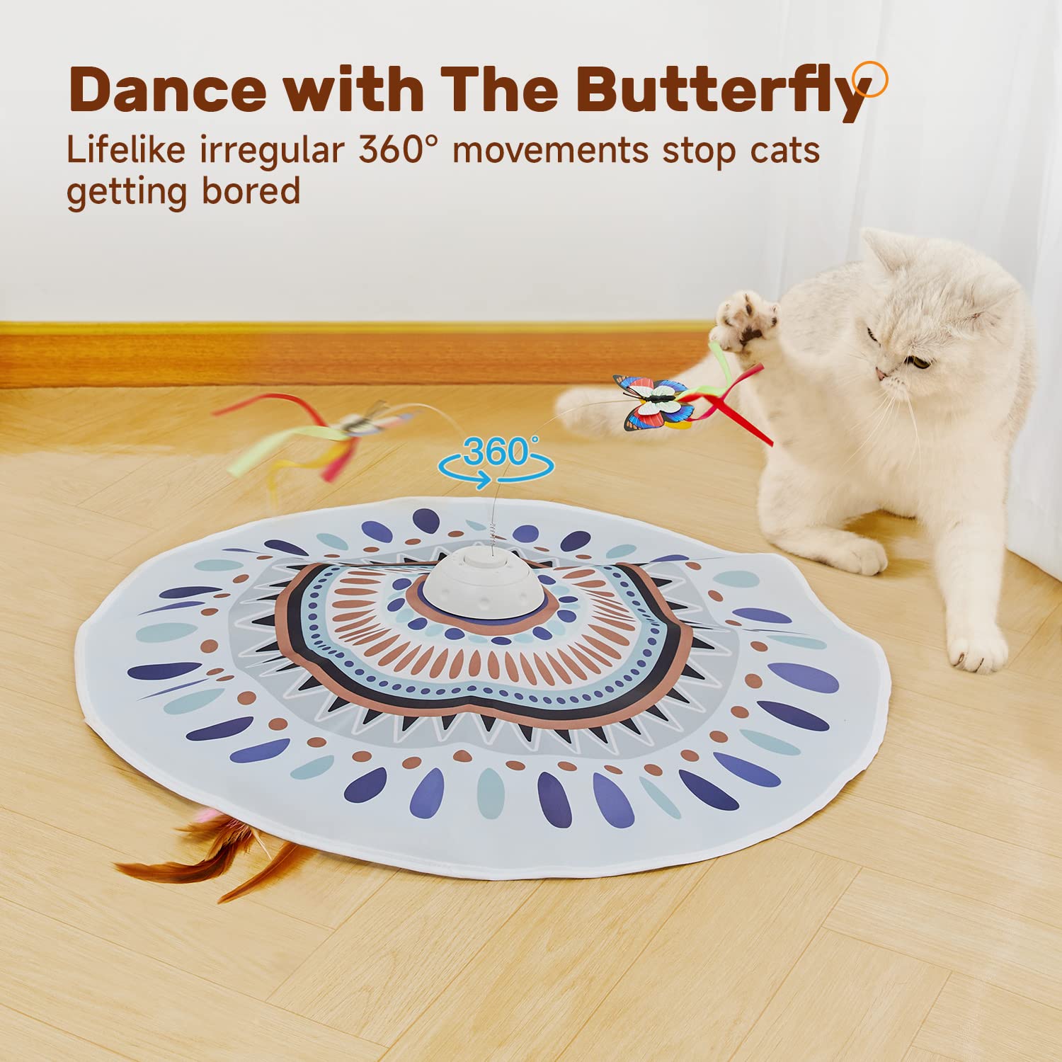 Potaroma cat toy motion modes showing multi-mode play variety