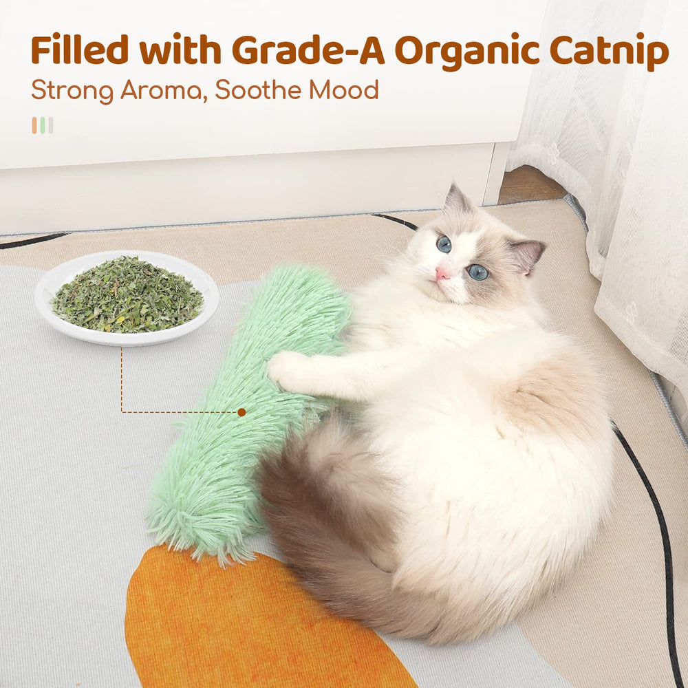 Potaroma cat toys pillows filled with organic catnip for sniff-and-pounce play