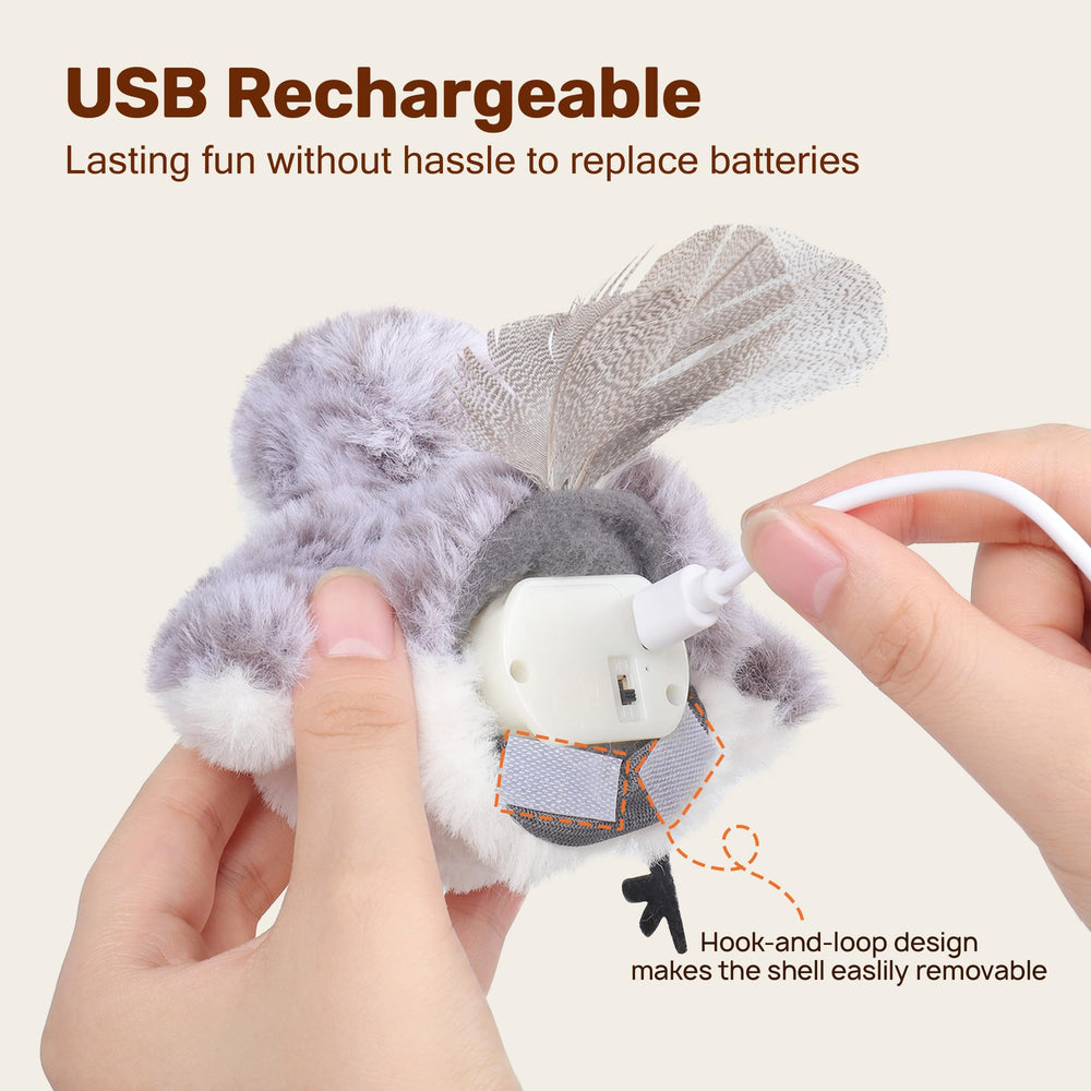 Potaroma plush-soft material offers cozy swat and cuddle play.