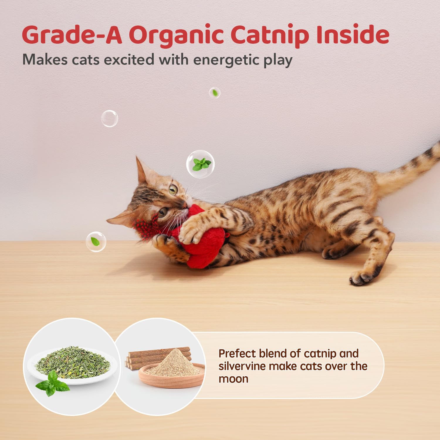 Potaroma cozy bird toys encourage cats to stay active and mentally engaged indoors.