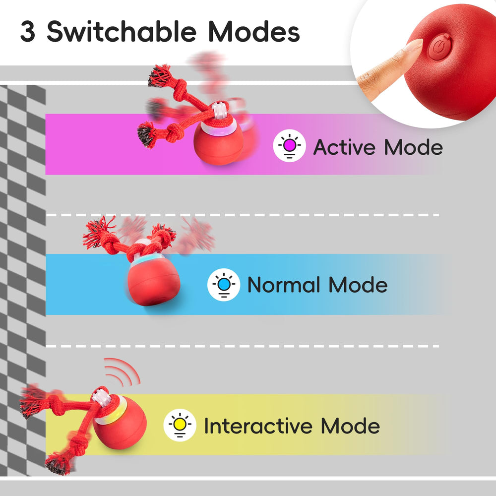 Potaroma ball with Normal, Active, Interactive modes for customized play