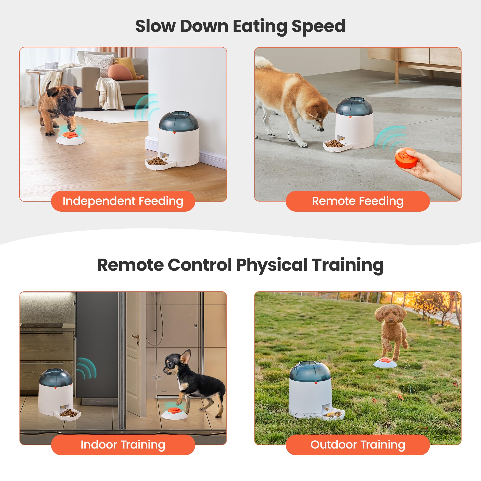 Potaroma dog puzzle feeder toy USB recharge enables ready-to-use independent play