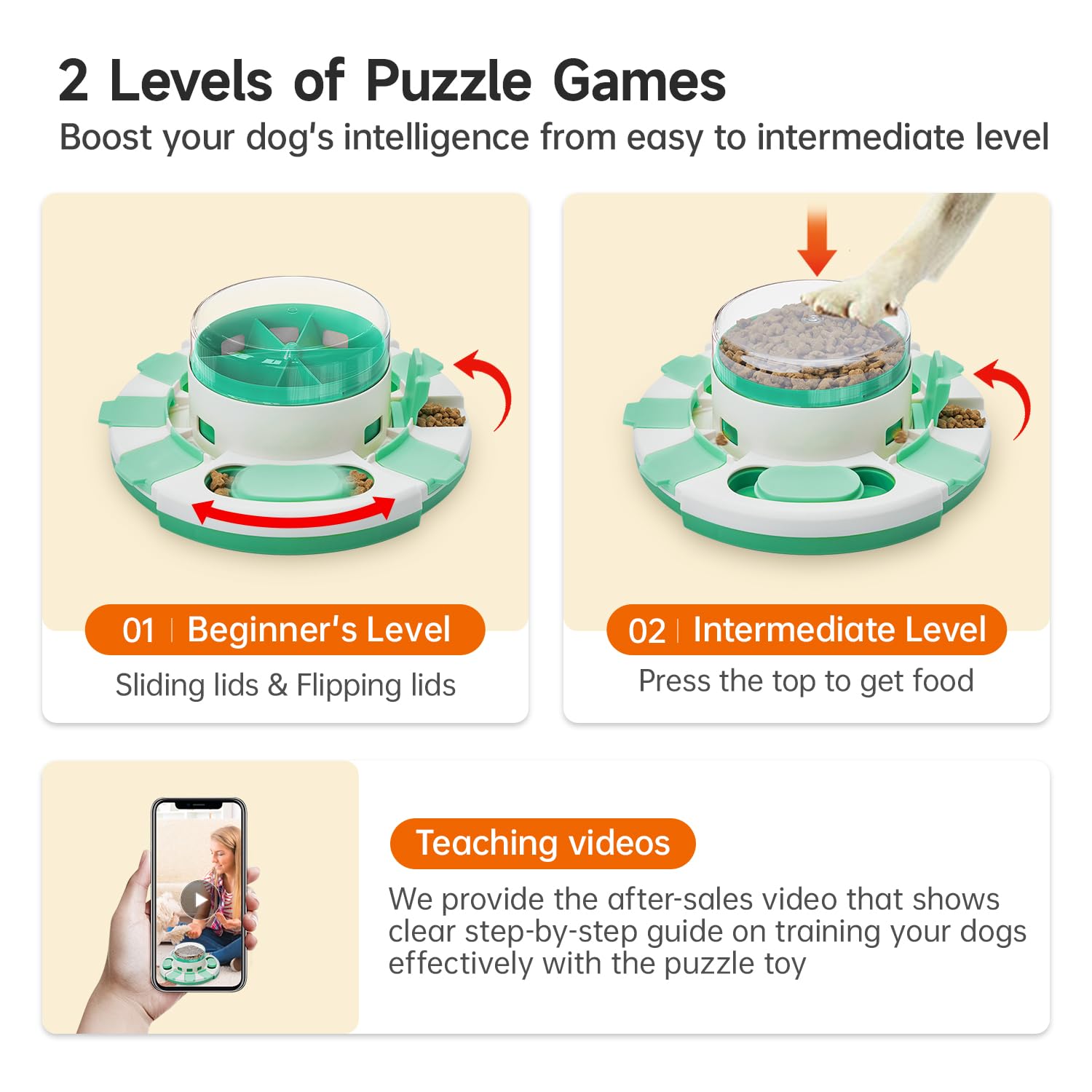 Potaroma dog puzzle toy durable-pp safe materials for everyday use.