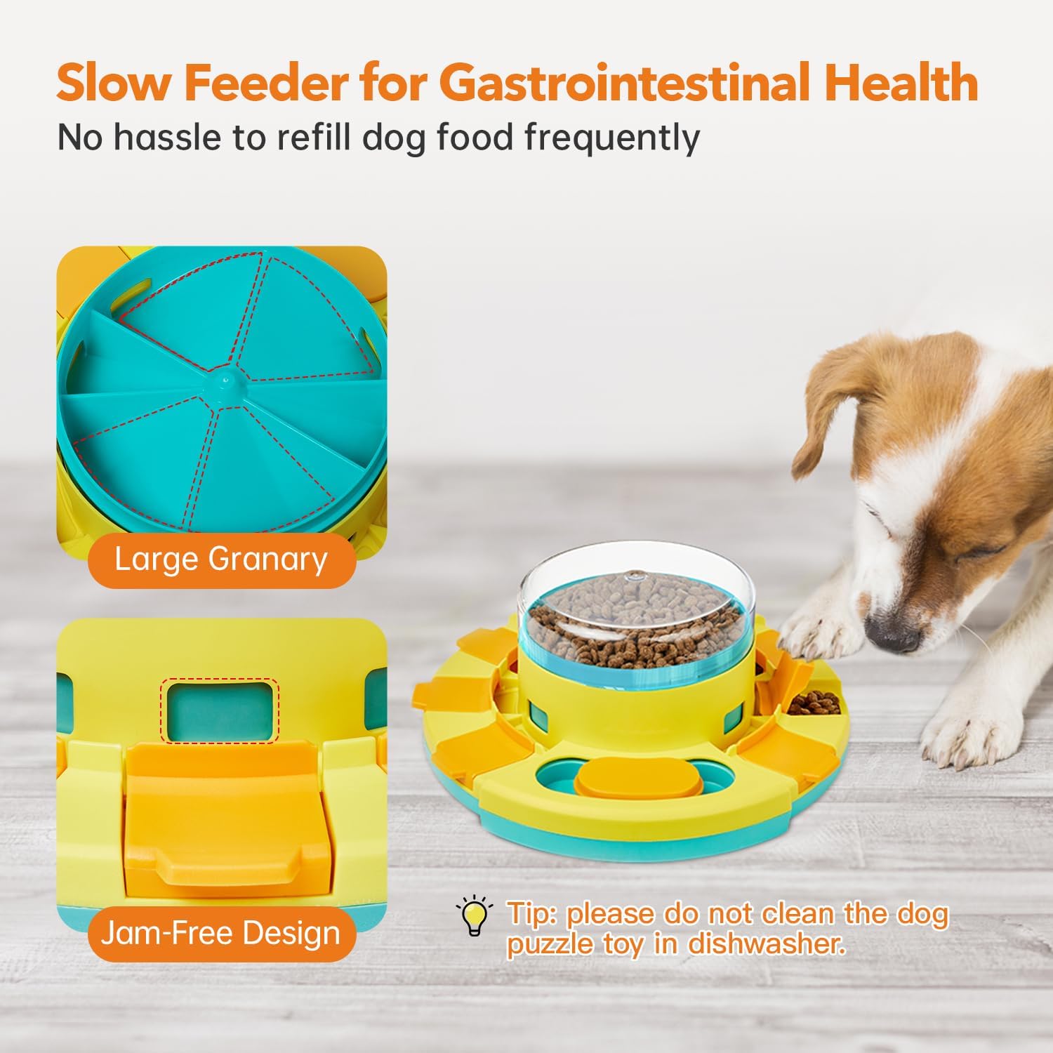 Potaroma dog puzzle toy durable safe plastic makes cleaning easy
