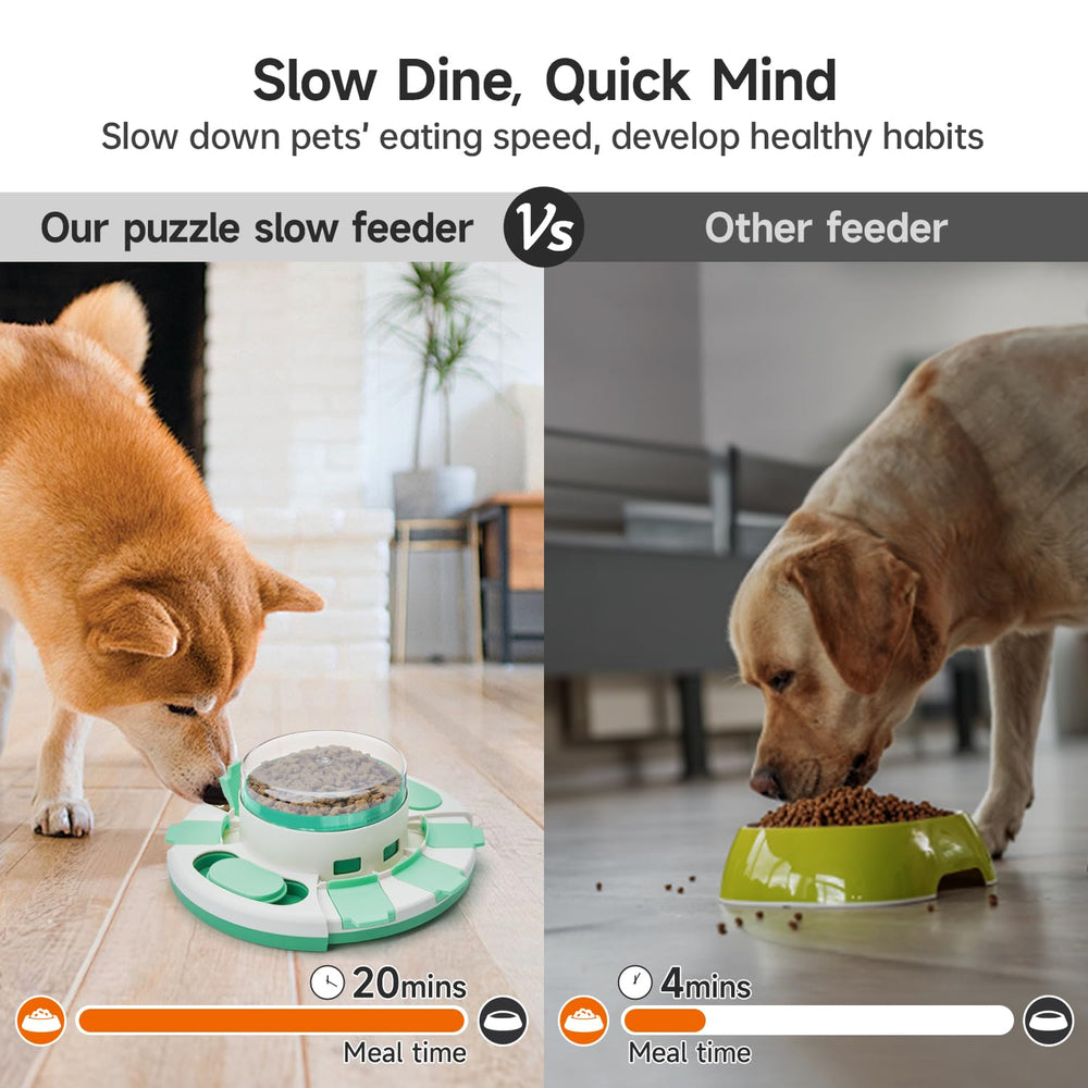 Potaroma dog puzzle toy slow-feeder slows meals while engaging curious minds.