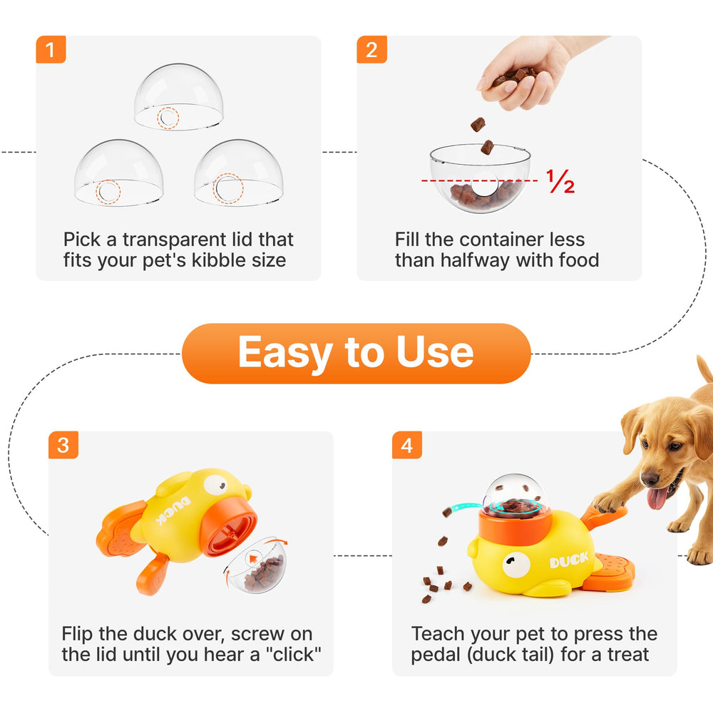 Potaroma reward dispenser keeps furry friends engaged at home or away.