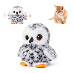 Potaroma flapping owl toy close-up shows plush wings ideal for interactive play.