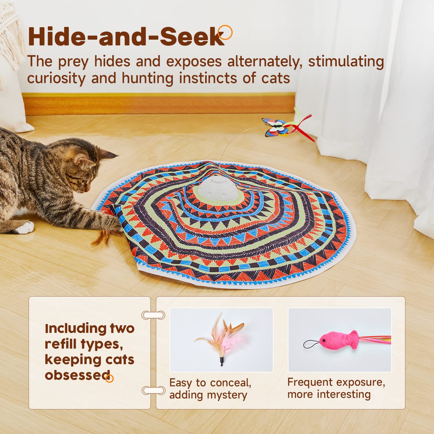 Potaroma hide-seek cover reveals interactive toy for hunting-like play.