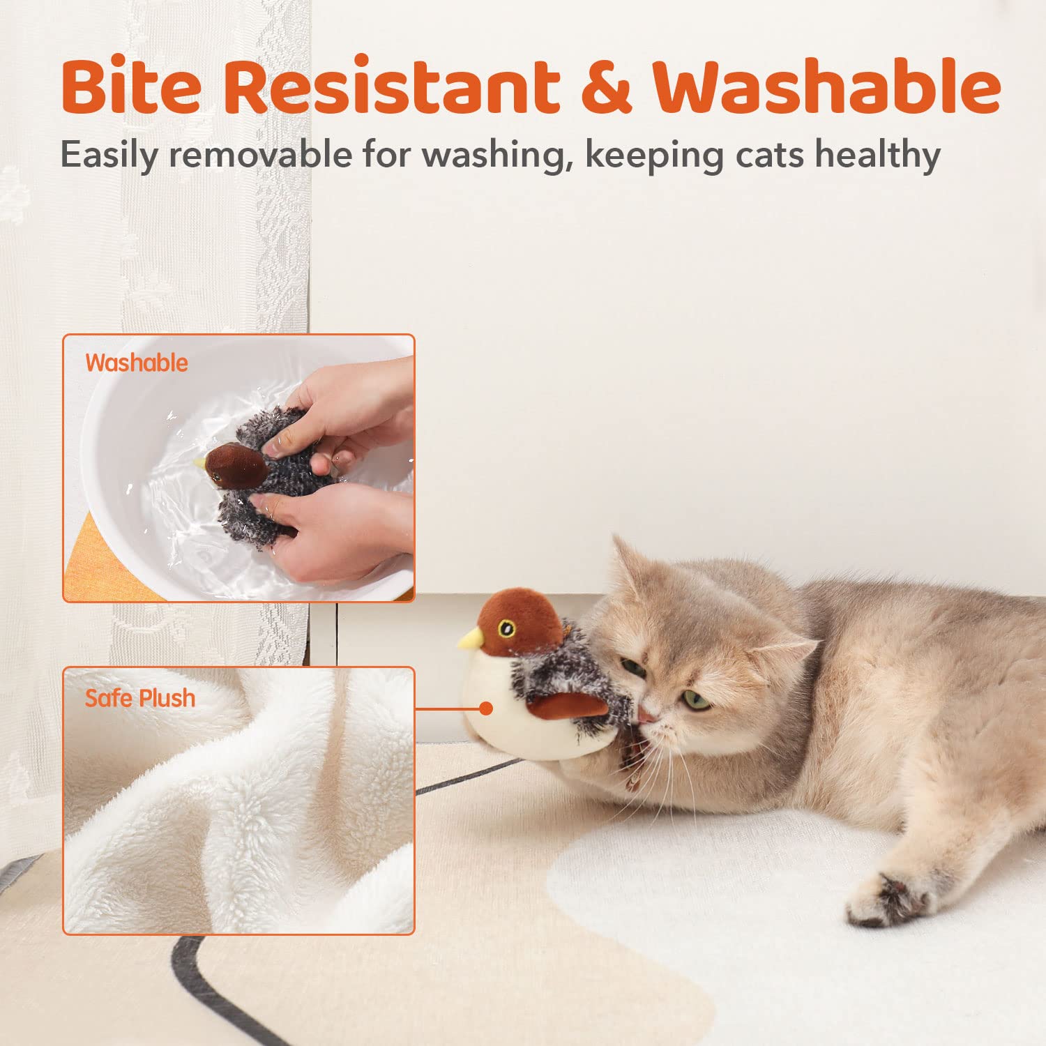 Potaroma Juguete Gato Cargable con cable de carga incluido.