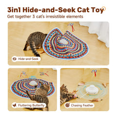 Potaroma moving feather wand engages chasing instincts and reflexes.