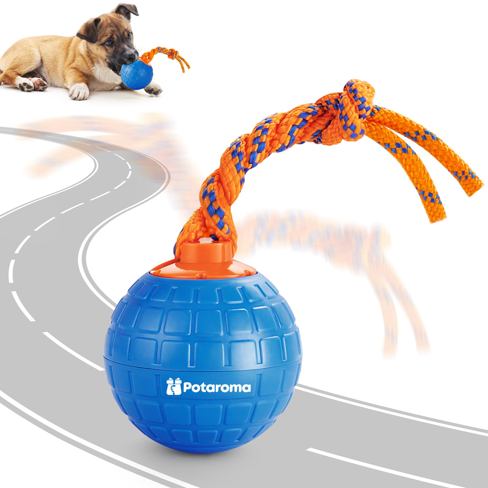 Potaroma Pelota interactiva para perros con activación táctil y movimiento estimulante