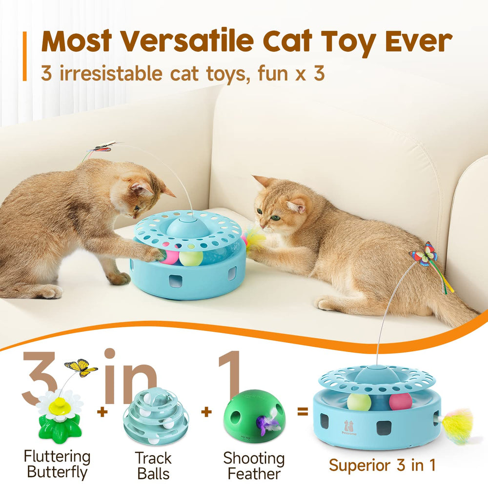Potaroma random ambush feather cat toy keeps cats engaged with surprise swats.