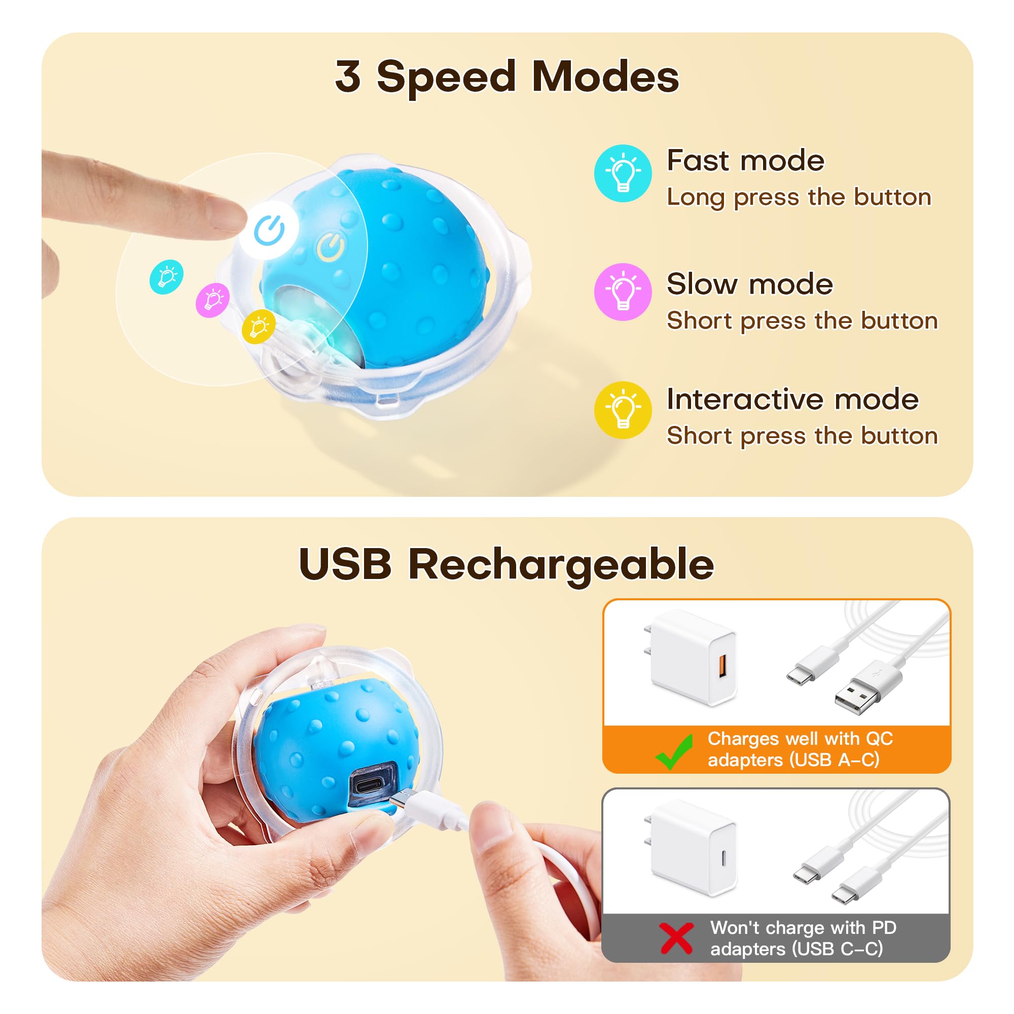 Potaroma squeaky-sensory toy—chirps and bounce enrich playtime