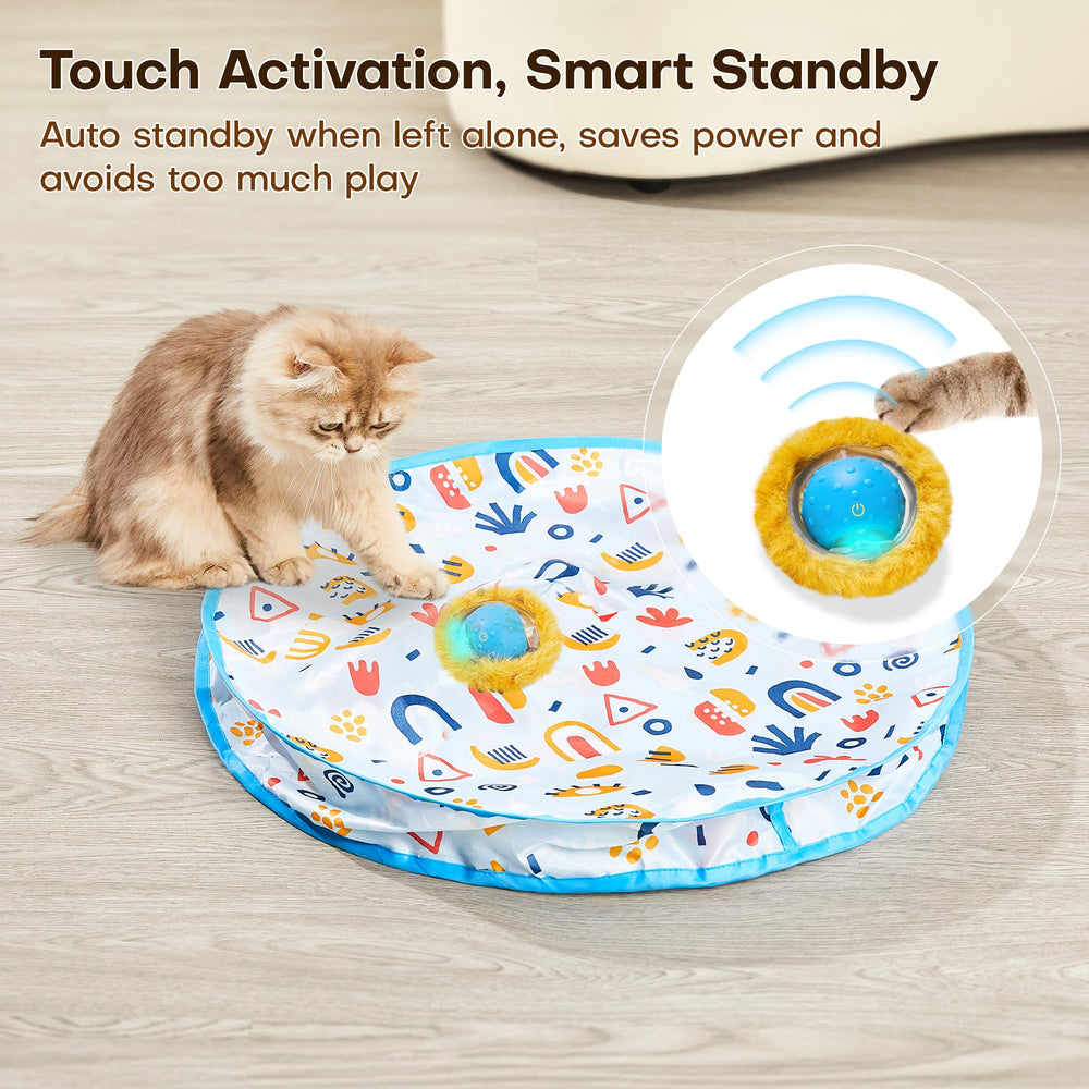 Potaroma usb-rechargeable cat toy—eco-friendly power for uninterrupted indoor exercise