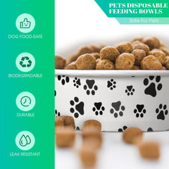 Potchen 12oz capacity small bowls for compact, portable pet meals.