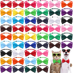 Potchen bow ties bulk set in vibrant colors for pet styling at parties