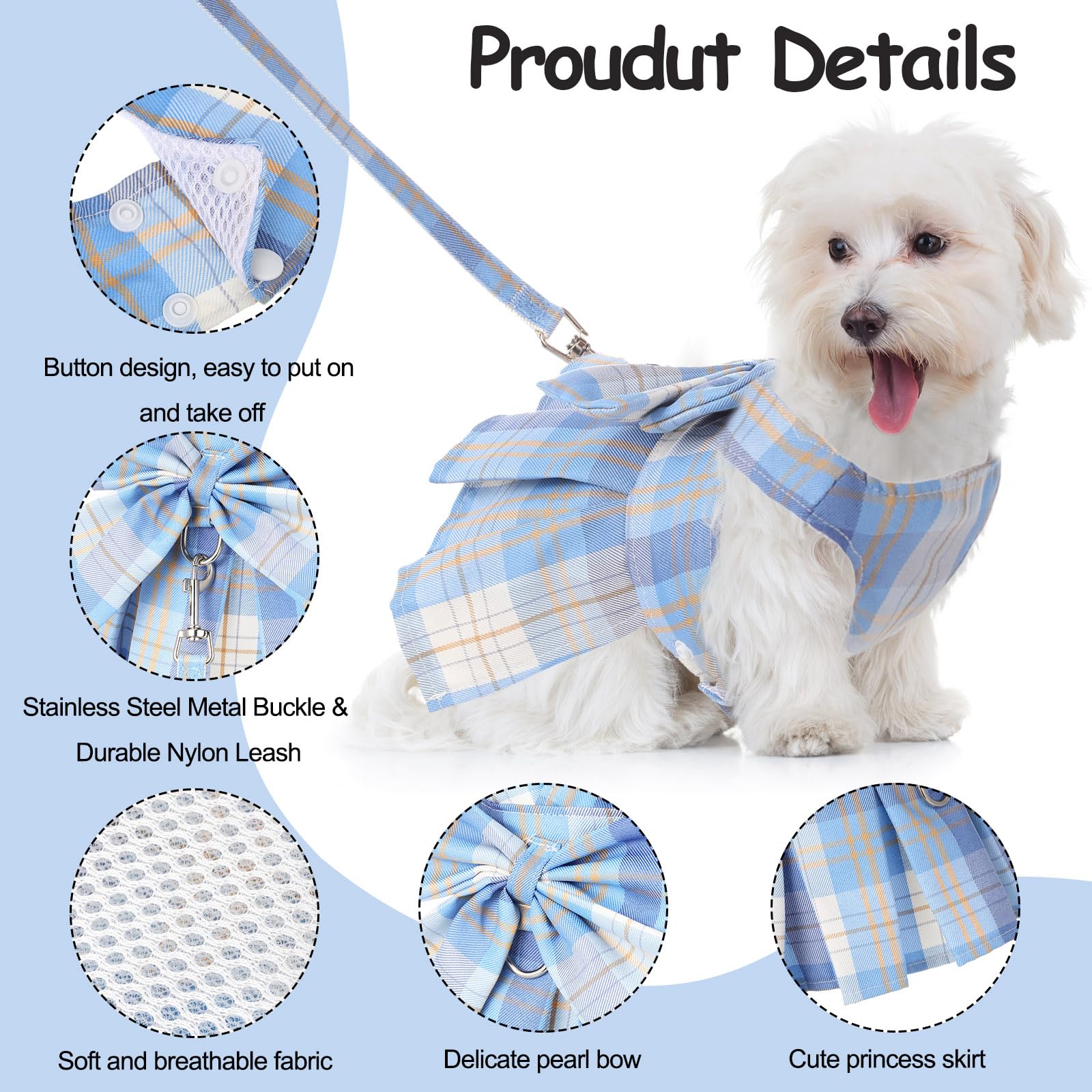 Potchen dog leash nylon-attachment image shows reliable, four-season use