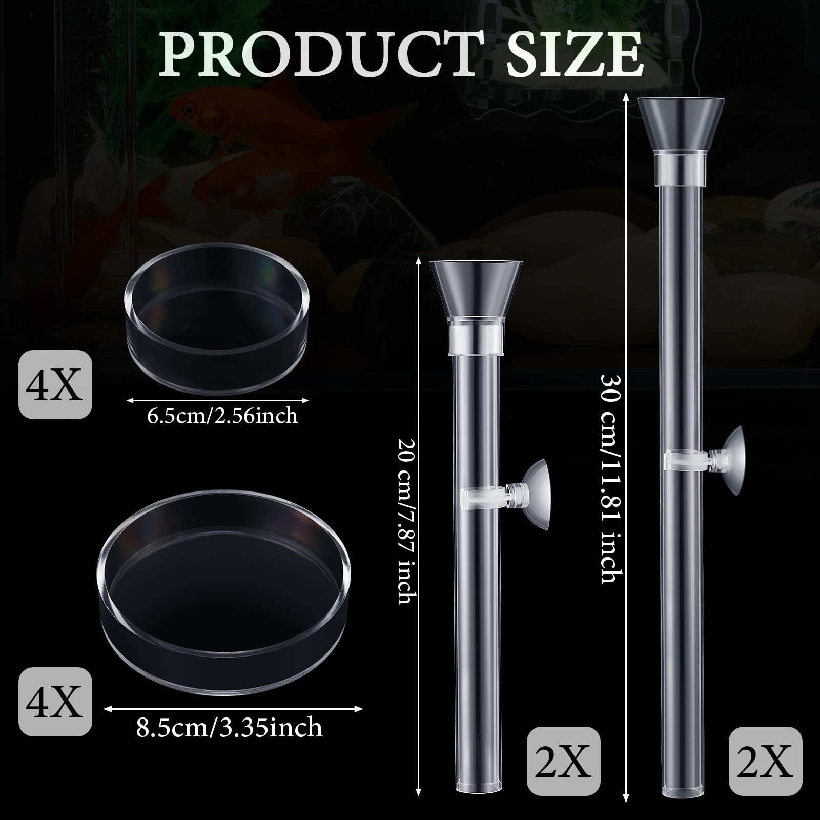 Potchen shrimp feeder tube 30cm offers longer distance feeding and safer reach.