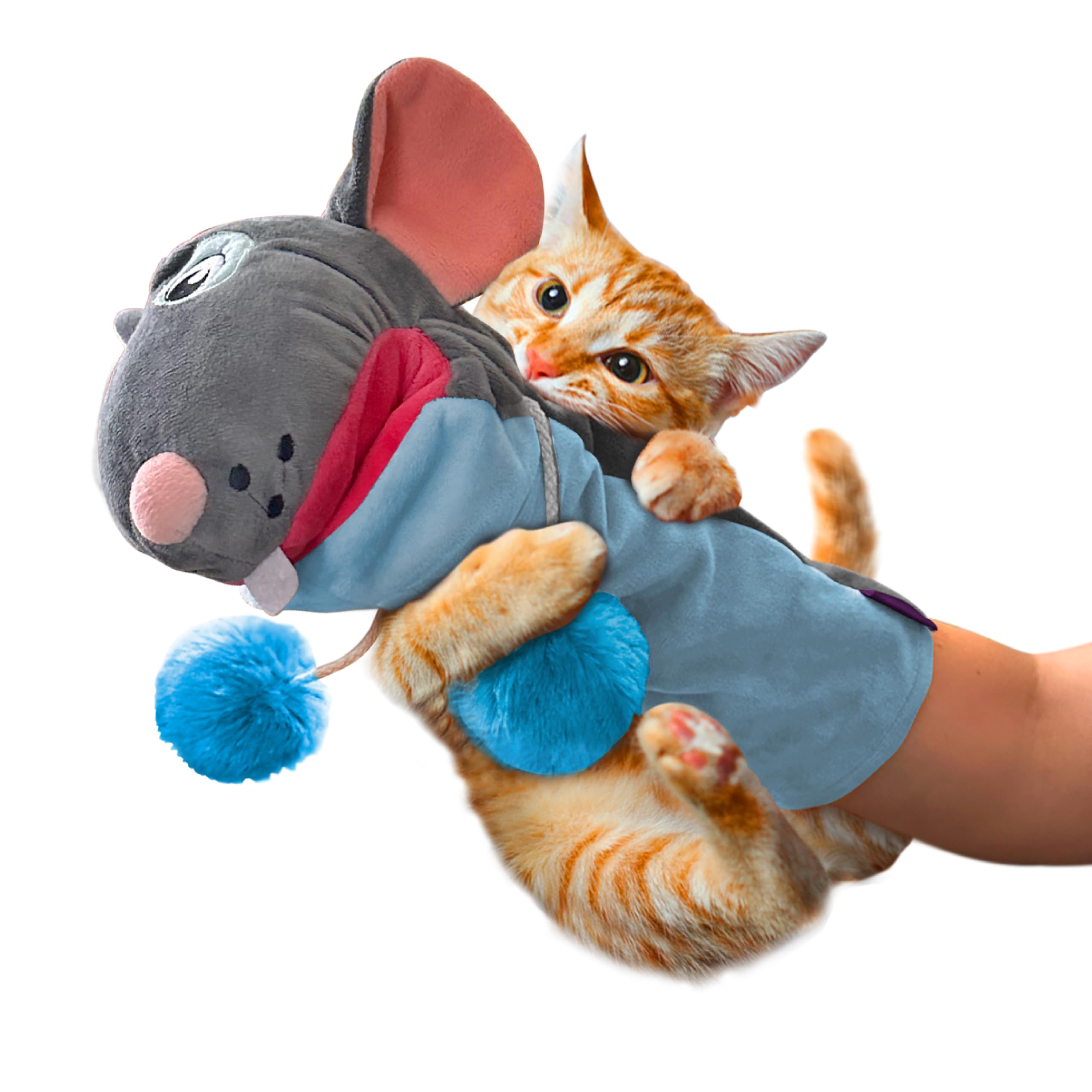 Pounce & Purr Meow Mitt durable plush is easy to wipe clean after play.
