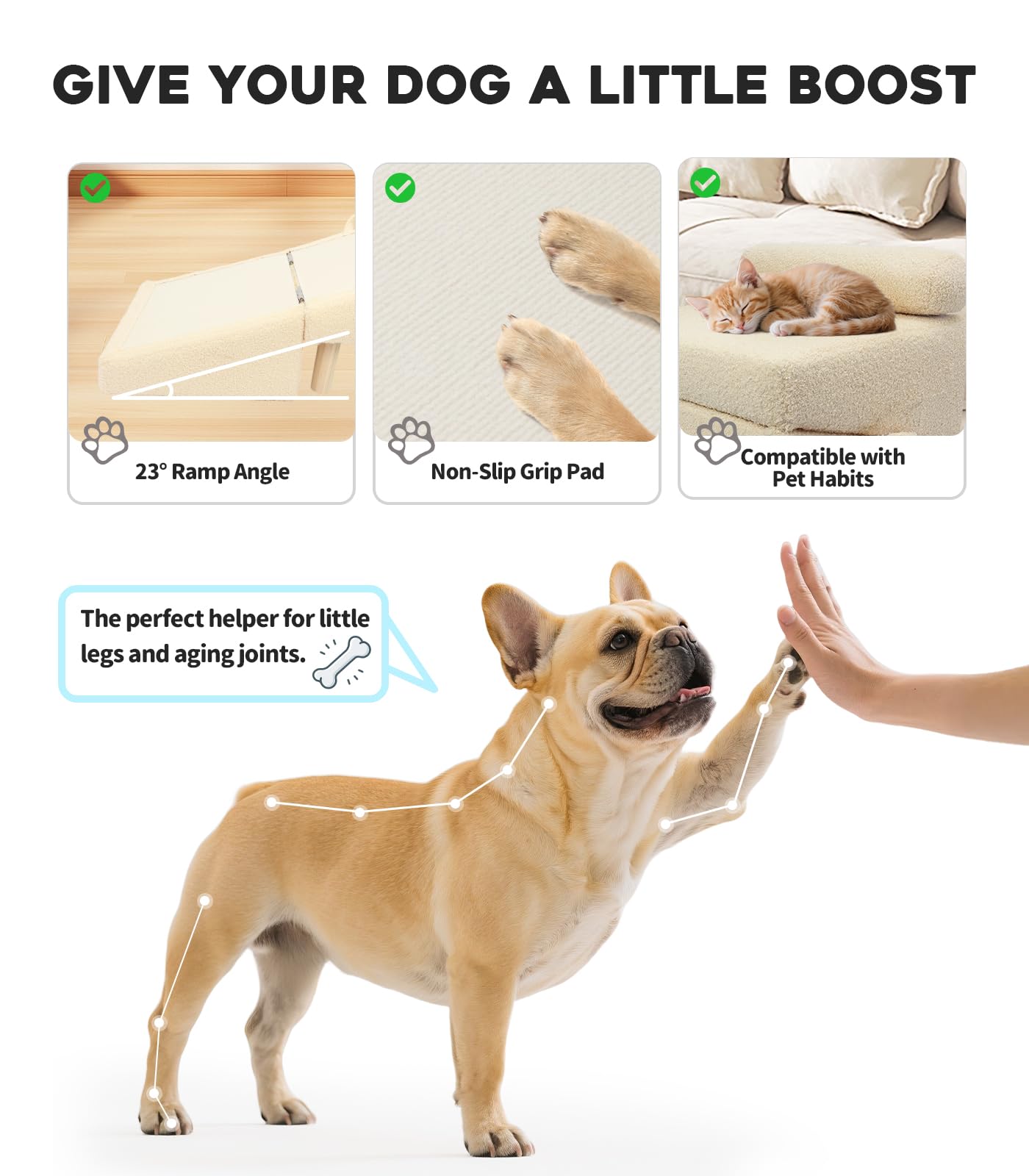 Powerful Xishan beige pet stairs blend with home décor