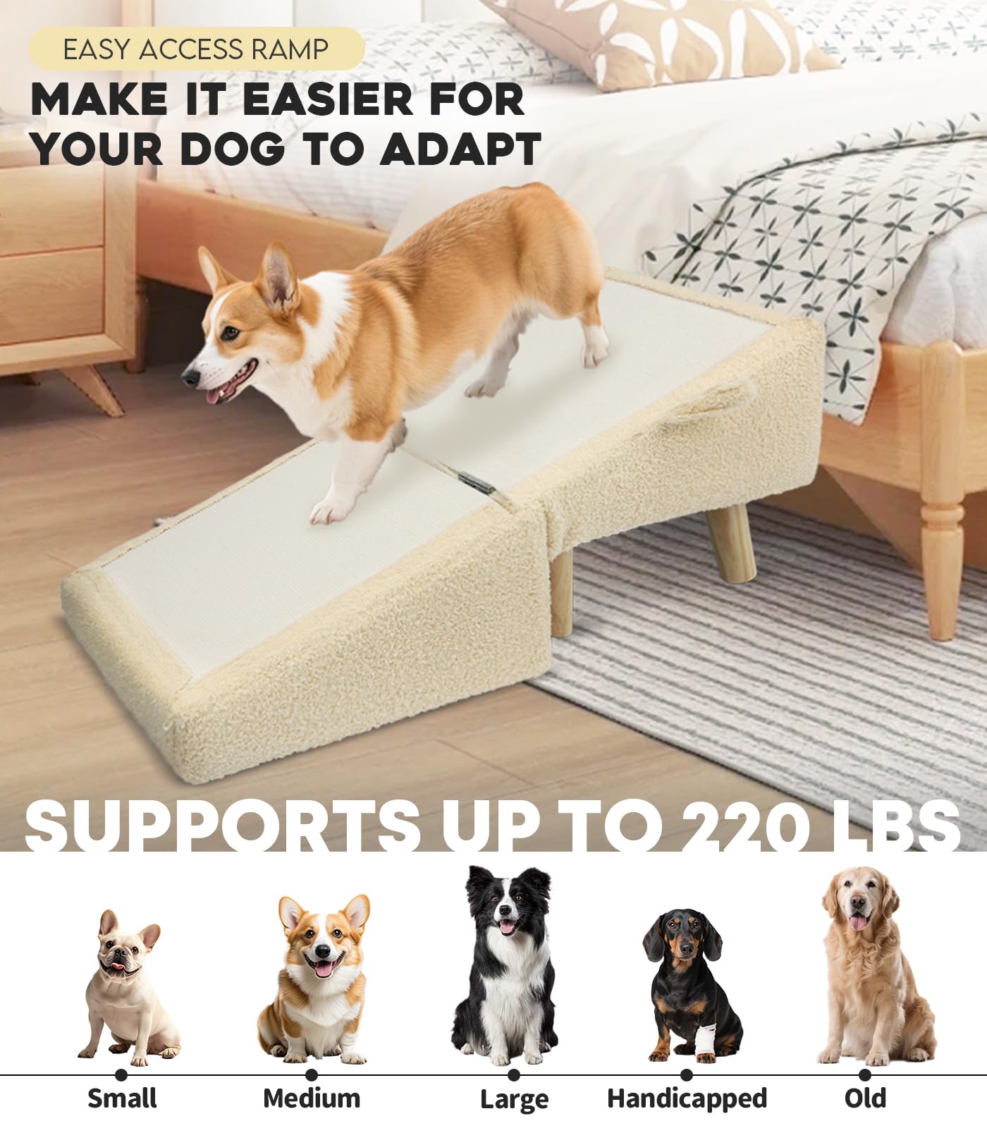 Powerful Xishan pet ramp with non-slip surface for confident steps