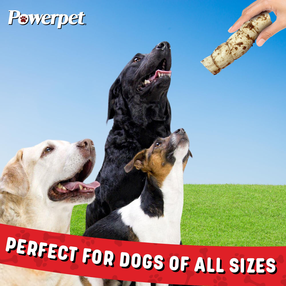 Powerpet Dental Health Chew closeup demonstrates gentle abrasion for teeth care.