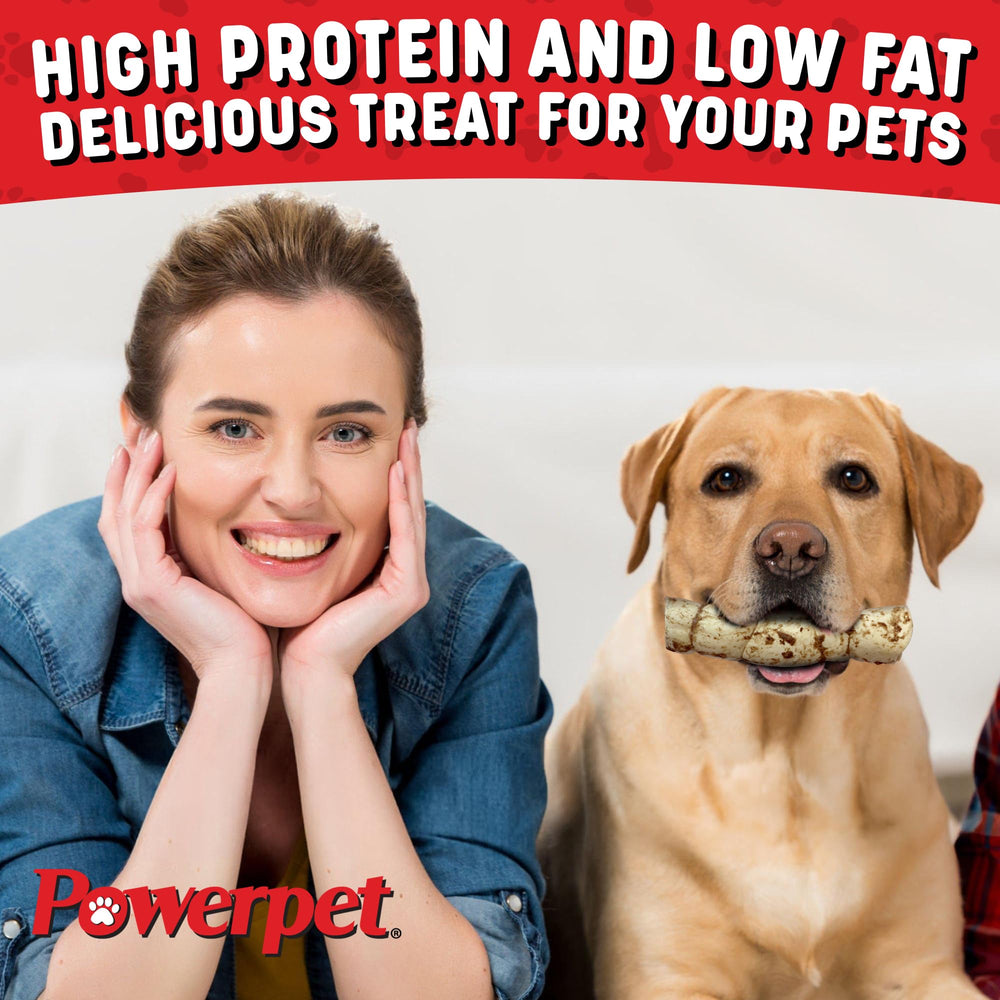 Powerpet Natural Appearance snack closeup evokes near-natural chew experience for dogs.