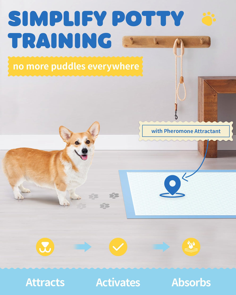 Powools six-layer pad demonstrates superior absorbency to keep floors dry and clean.